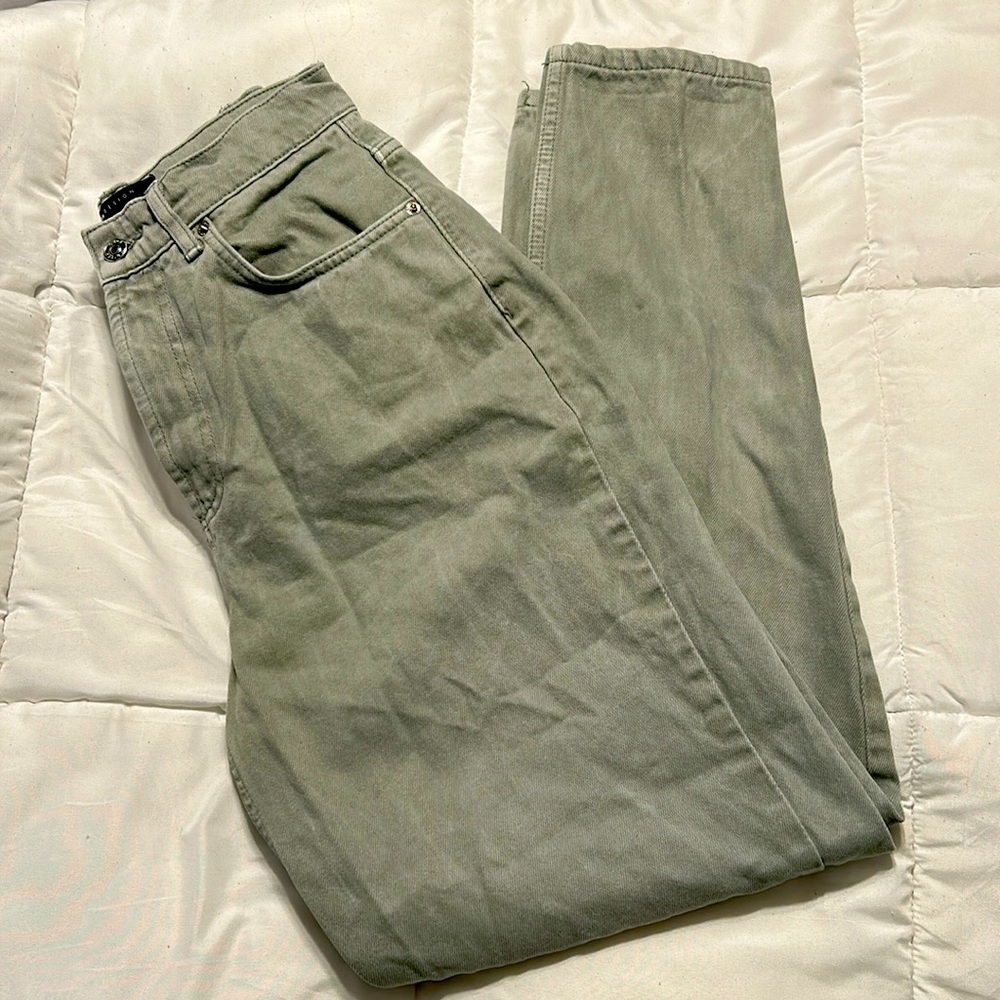 ASOS Design Light Green Straight leg Dad Jeans